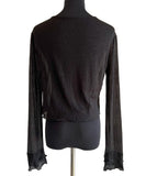 カーディガン レディース ショート丈 通販 シアーカーディガン ボレロ ショートカーディガン カーデガン 羽織もの はおりもの 薄手 長袖 フレアスリーブ トップス 大人 かわいい おしゃれ