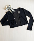 カーディガン レディース ショート丈 通販 シアーカーディガン ボレロ ショートカーディガン カーデガン 羽織もの はおりもの 薄手 長袖 フレアスリーブ トップス 大人 かわいい おしゃれ