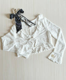 カーディガン レディース ショート丈 通販 シアーカーディガン ボレロ ショートカーディガン カーデガン 羽織もの はおりもの 薄手 長袖 小花柄 フリル トップス 大人 かわいい おしゃれ