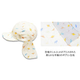 connect m 帽子 キッズ ゴム付き 通販 幼児 子供 こども 子ども キャップ ぼうし トドラーバオバブ あごゴム UVカット 日本製 つば 日よけ 首 綿 コットン 紫外線対策 日除け 洗える