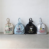 スヌーピー ランチバッグ 通販 ランチトート ランチトートバック 弁当袋 ランチ巾着袋 巾着バッグ 保冷バッグ 巾着トートバッグ 保冷 保温 ヘミングス 10947 キャラクター 大人 子ども