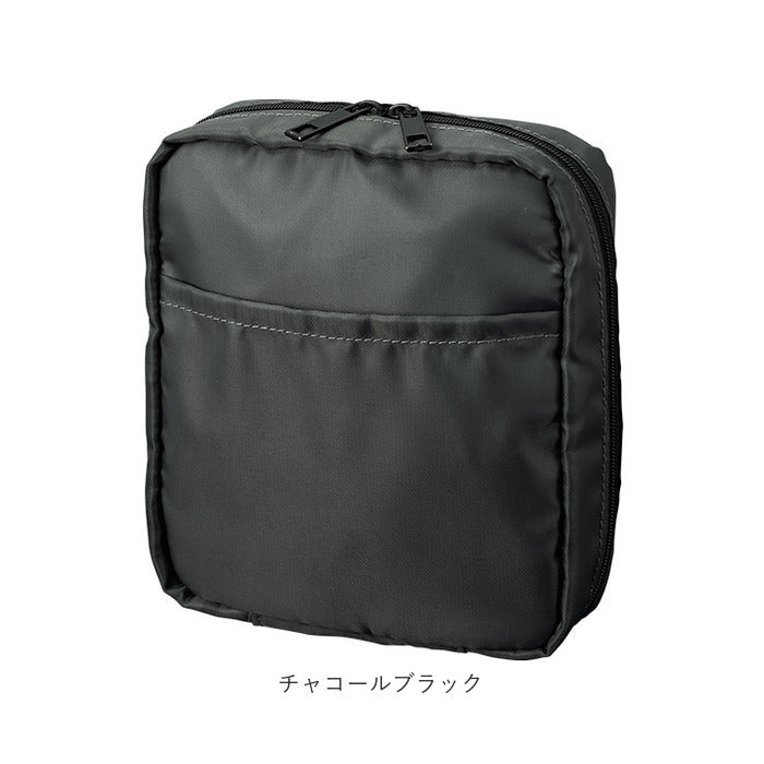 がばっと開く ポーチ 通販 化粧ポーチ メイクポーチ コスメポーチ ガジェットポーチ ガジェットケース ペンケース ペンポーチ 小物入れ マルチポケットポリポーチ スクエア TP-0026