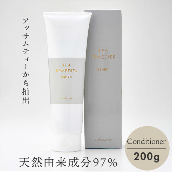 エイジングケア コンディショナー 通販 リンス TEA REMEDIES RENEW ティーレメディーズ リニュー 200ｇ アミノ酸系 ダメージケア キューティクル 天然成分 紅茶エキス アッサムティー