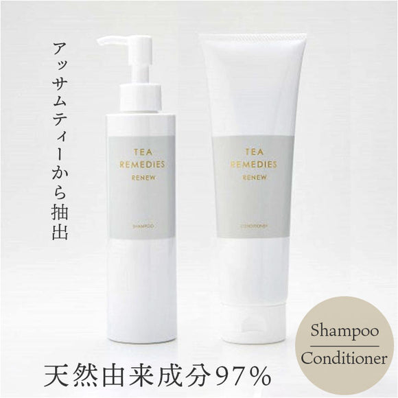 エイジングケアシャンプー コンディショナー セット 通販 リンス TEA REMEDIES RENEW ティーレメディーズ リニュー アミノ酸系 ダメージケア キューティクル 紅茶エキス 色落ち防止