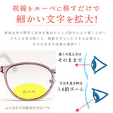 メガネ型ルーペ 通販 ルーペ眼鏡 拡大鏡 1.6倍 眼鏡ルーペ ルーペメガネ ルーペサングラス かわいい オシャレ おしゃれ スマホ PC スマートフォン パソコン レディース サングラス 眼鏡
