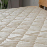 敷きパッド ダブル 綿 通販 敷パッド 綿100% パッド カバー オールシーズン 春 夏 秋 冬 ベッドパッド 洗える コットン ゴムバンド 保温 かわいい シンプル 上品 おしゃれ オシャレ