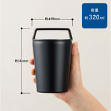 タンブラー 蓋付き ステンレス 通販 サーモタンブラー ステンレスタンブラー 持ち運び 保温 保冷 コンビニコーヒー ホルダー カフェオレ ハンドルサーモステンレスタンブラー 320ml