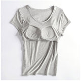 半袖 Tシャツ レディース カップ付 通販 tシャツ カットソー パッド付き ヨガ パジャマ ノーブラカップ カジュアル シンプル 無地 ホームウェア ボトムス きれいめ かわいい おしゃれ