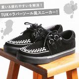 TUK ラバーソール 通販 T.U.K ティーユーケー D-Ring Sneaker 厚底靴 厚底シューズ レースアップシューズ 厚底 革靴 革 靴 シューズ レザーシューズ UK パンク ロック ロカビリー モッズ