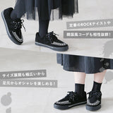 TUK ラバーソール 通販 T.U.K ティーユーケー D-Ring Sneaker 厚底靴 厚底シューズ レースアップシューズ 厚底 革靴 革 靴 シューズ レザーシューズ UK パンク ロック ロカビリー モッズ