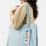 フォトキーホルダー 推し活 通販 キーホルダー フォト 銀テープ ホルダー キーリング キーチャーム おしゃれ 推しカラー 推し活グッズ 4カットフォトキーホルダー TX-0013 推し色