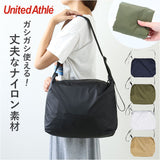 ユナイテッドアスレ バッグ 1421 通販 United Athle 1421-01 ショルダーバッグ ショルダーバック メンズ レディース 大きめ 軽量 軽い 斜めがけ ナイロン リップストップ シンプル 無地