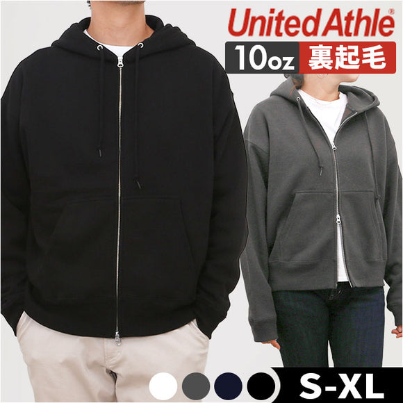 united athle ユナイテッドアスレ パーカー 5621-01 通販 上着 羽織り 羽織 長袖 レイヤード スウェット ジップパーカー 裏起毛 メンズパーカー シンプル フード付き フード 無地