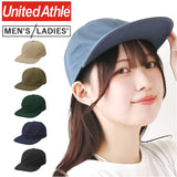 キャップ 無地 United Athle 通販 ユナイテッドアスレ 帽子 コットンキャップ メンズ レディース フラットバイザー 浅め コットンツイル 6パネルキャップ 6パネル 9668-01 アウトドア