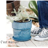 植木鉢 プラスチック おしゃれ 6号 通販 鉢カバー 6号鉢 プランター プランターカバー 植木 ポット 鉢植え アーバンプランツポット 軽量 軽い 丈夫 観葉植物 鉢 受け皿付き 底穴あり PLUS