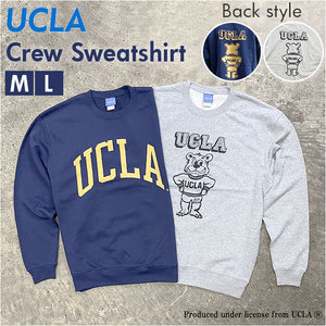 UCLA(ユーシーエルエー) トレーナー 通販 両面フ゜リント メンズ スウエット カジュアル 長袖 男女兼用 おしゃれ かわいい シンプル トップス アメカジ クルーネック 通学 ルームウェア