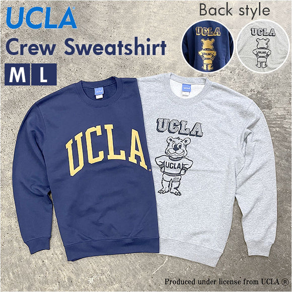 UCLA(ユーシーエルエー) トレーナー 通販 両面フ゜リント メンズ スウエット カジュアル 長袖 男女兼用 おしゃれ かわいい シンプル トップス アメカジ クルーネック 通学 ルームウェア