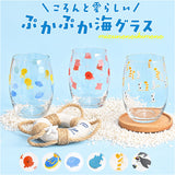 ガラスコップ 通販 ガラス クリア グラス おしゃれ コップ プリント かわいい 昭和レトロ 食器 キッズ 子ども 花柄プリント アンティーク風 ヴィンテージ風 夏 海 ギフト 日本製 お洒落