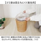 UTILE 洗えるバスケット ゴミ箱 おしゃれ 通販 ダストボックス ごみ箱 ごみばこ くず入れ 屑入れ ダストBOX バスケット かご カゴ 籠 リビング 寝室 丸型 丸形 PPラタン ナチュラル