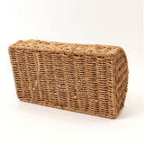 UTILE 洗えるバスケット ふた付き プラスチック 通販 バスケット かご カゴ 籠 蓋付き 蓋つき ふたつき おしゃれ 見せない収納 卓上収納 ナチュラル 北欧 オシャレ シンプル PPラタン