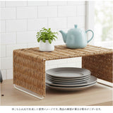 UTILE ユティル コの字ラック Lサイズ 通販 かご編み カゴ編み 籠編み キッチンラック ラック 収納ラック キッチン収納 収納 小物収納 小物ラック 調味料ラック 隙間収納 調味料棚 棚