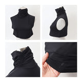 UV ネックカバー 通販 フィットスタイル Fit Style ネック カバー UVカット 接触冷感 レディース UV-389 付け襟タイプ UPF50+ つけ襟 付け襟 ハイネック デコルテ うなじ 首 モノトーン