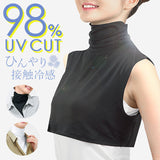 UV ネックカバー 通販 フィットスタイル Fit Style ネック カバー UVカット 接触冷感 レディース UV-389 付け襟タイプ UPF50+ つけ襟 付け襟 ハイネック デコルテ うなじ 首 モノトーン