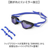 スワンズ swans ゴーグル SR-72MITreAB 通販 日本製 スイムゴーグル スイミングゴーグル 水中メガネ 水中眼鏡 ミラーレンズゴーグル クッションあり UVカット 競泳用 レーシングゴーグル