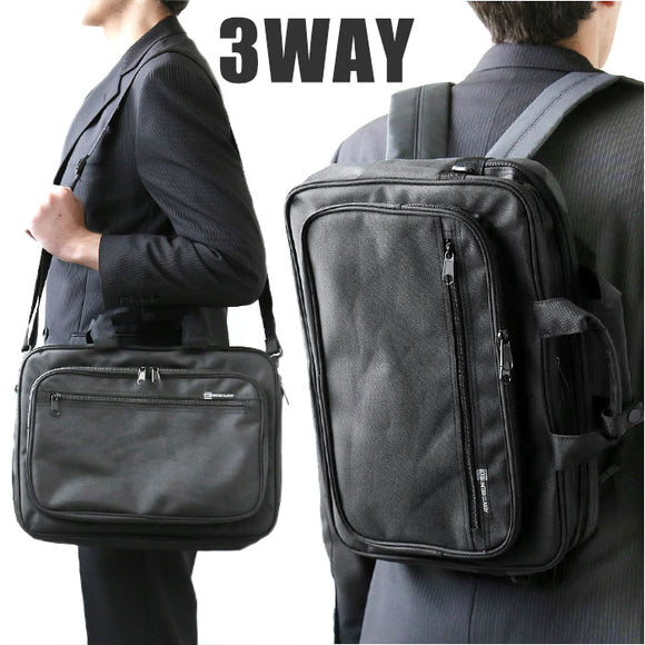 ビジネスバッグ メンズ 通販 ユナイテッドクラッシー 6101 ビジネスバック ショルダーバッグ ブランド 3way 2way 横型 通勤 リクルート a4 斜めがけ 肩掛け おしゃれ 無地 シンプル 黒