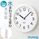 防水時計 MAG W795 通販 ノア精密 お風呂時計 バスクロック お風呂 時計 防水 マグネット キッチン 冷蔵庫 アナログ時計 掛け時計 掛時計 置き時計 置時計 置き掛け兼用 おきかけ両用