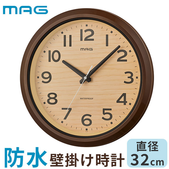 防水時計 壁掛け 通販 防水 時計 掛け時計 掛時計 壁時計 かけ時計 壁掛け時計 MAG マグ ノア精密 W-796 クロック アナログ時計 おしゃれ オシャレ かわいい 可愛い リビング お風呂