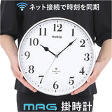 MAG マグ 掛時計 無線LAN 通販 掛け時計 連続秒針 ネット接続 時計 無線LAN掛け時計 壁掛け時計 無線LAN時計 クロック アナログ時計 mag 無線LAN掛時計 壁掛け 壁掛 簡単接続 シンプル