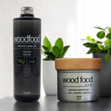 木製品 手入れ セット 通販 日本製 木材 ワックス 木に塗る オイル ヒノキの香り woodfood ウッドフード ウッドケアワックス ウッドケアオイル ヒノキケアセット 国産 竹製品 家具用 食器