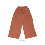 ワイドパンツ ハサミで切れる レディース 通販 パンツ ズボン ロングパンツ ボトムス ワイド ロング丈 ロング セルフカット 鋏で切れる プリーツ ゆったり 無地 短くカットできる