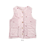 ベスト レディース ルームウェア 通販 刺繍ベスト 部屋着 ジレ トップス ルームウエア 秋 冬 ノースリーブ 上着 カジュアル 大人用 重ね着 おしゃれ 羽織り 前開き ゆったり ふわふわ