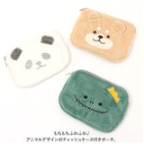 小さめ ポーチ ミニ 動物 通販 ティッシュケース付 ティッシュケース付きポーチ 小物入れ ティッシュ入れ テッシュケース ポケットテッシュポーチ ポケットティッシュケース付ポーチ