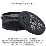 スチール製 蚊取線香入れ 2個セット 通販 蚊取り線香入れ 蚊取り線香ホルダー 蚊取り線香 蚊取線香 ホルダー 鉄製 入れ物 蓋 取っ手 どっしり 重さ アウトドア ガーデニング キャンプ 川