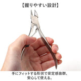 爪切り ニッパー 通販 ニッパー爪切り ネイルニッパー つめきり ネイルケア ステンレス ステンレス製 巻き爪 巻爪 甘皮 ネイル ネイル道具 手足両用 握りやすい 変形爪 硬い爪 厚い爪
