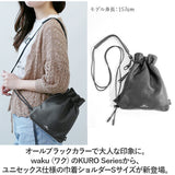 waku ワク 巾着 ショルダーバッグ WK-0030 通販 巾着ショルダー きんちゃく ショルダーバック ショルダー 斜めかけ 肩掛け 斜めかけバッグ 肩掛けバッグ 斜めかけバック ファスナー 革