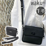 waku ワク ショルダーバッグ WK-0050 通販 スクエアバッグ ショルダーバック ショルダー 斜め掛けバッグ 斜め掛けバック 斜めかけ 肩掛け ボディバッグ ボディバック ワンショルダー 革