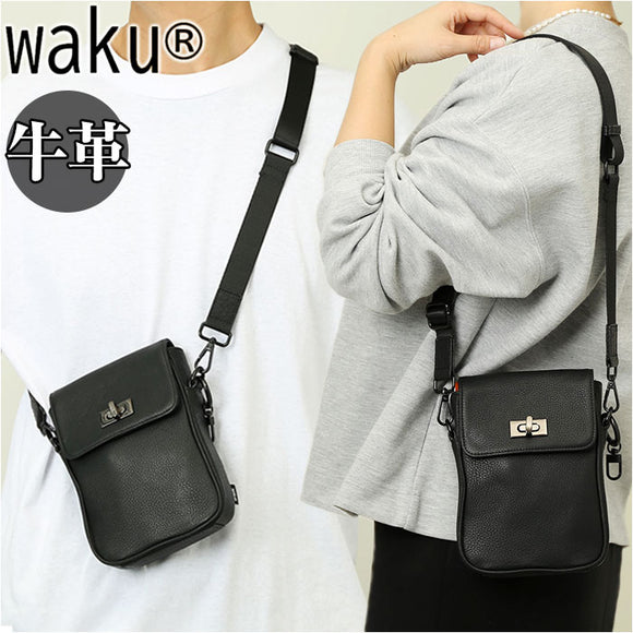 waku ワク ショルダーバッグ WK-0052 通販 スマホポシェット ネックウォレット ショルダーバック ミニショルダーバッグ ショルダー フラップショルダー 斜め掛けバッグ 斜め掛けバック