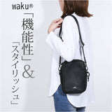 WAKU ワク ショルダーバッグ ミニ wk0086 通販 ショルダー ショルダーバック 肩掛け 斜め掛け ミニショルダーバッグ ミニショルダー ポシェット 小さめ 小さい 本革 スクエア 長方形 マチ
