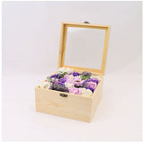 フラワーアレンジメント ボックス 通販 ウッドジュエリーボックス フレグランス フラワーギフト 造花 ギフト 花の形 花びら プチギフト 贈り物 おしゃれ かわいい 誕生日 母の日 お祝い
