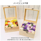 フラワーアレンジメント ボックス 通販 ウッドジュエリーボックス フレグランス フラワーギフト 造花 ギフト 花の形 花びら プチギフト 贈り物 おしゃれ かわいい 誕生日 母の日 お祝い