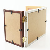 フォトフレーム 2L 3面 通販 万丈 ウッディトリオ フォト フレーム フォトスタンド 写真立て 写真 スタンド 3枚 横型 コの字型 立て掛け はがき ポストカード 額縁 おしゃれ 木目調