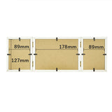 フォトフレーム 2L 3面 通販 万丈 ウッディトリオ フォト フレーム フォトスタンド 写真立て 写真 スタンド 3枚 横型 コの字型 立て掛け はがき ポストカード 額縁 おしゃれ 木目調