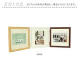 フォトフレーム L判 3枚 通販 万丈 ウッディトリオ フォト フレーム フォトスタンド 写真立て 写真 スタンド 3面 横型 コの字型 立て掛け 額縁 おしゃれ オシャレ シンプル 木目調 アート