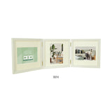 フォトフレーム L判 3枚 通販 万丈 ウッディトリオ フォト フレーム フォトスタンド 写真立て 写真 スタンド 3面 横型 コの字型 立て掛け 額縁 おしゃれ オシャレ シンプル 木目調 アート