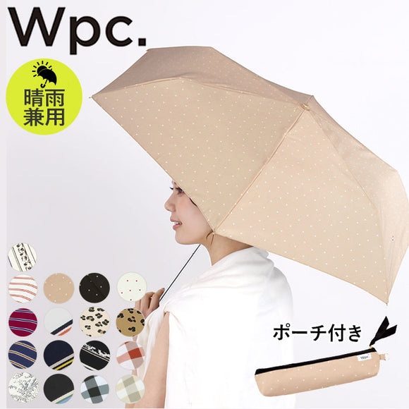 折りたたみ傘 レディース 軽量 通販 おしゃれ WPC ワールドパーティ 晴雨兼用 傘 折りたたみ 雨傘 日傘 UVカット 紫外線対策 ケース付き 50cm 6本骨 チェック 折り畳み傘 手開き 手動