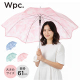 雨傘 レディース 長傘 wpc 通販 PT-081-001 ビニール傘 ジャンプ傘 ワンタッチ傘 傘 カサ アンブレラ グラスファイバー 大きい 大きめ 61cm フラワーベース 花柄 花 ワールドパーティ